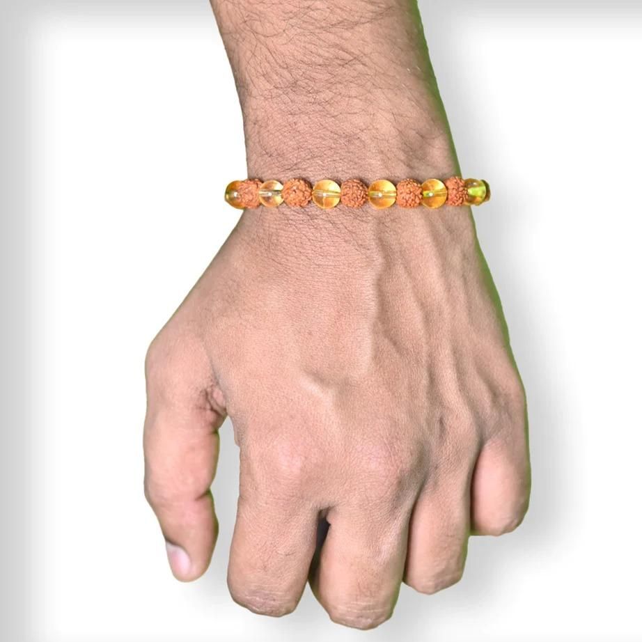 GogiCart™ Rudraksha Citrine Combo – Energy & Good Vibes (Buy 1 Get 1 Free)