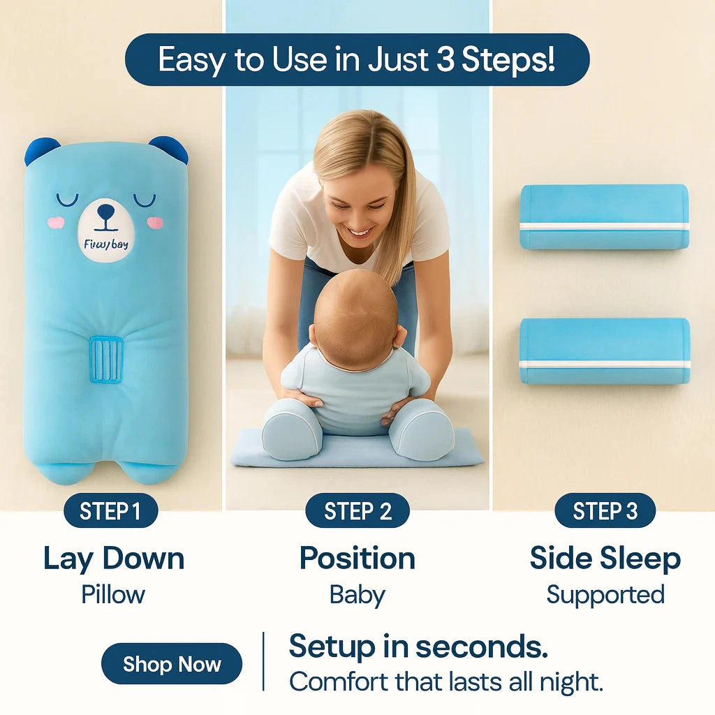 GogiCart™ Baby Comfort Pillow – For Peaceful Sleep & Perfect Head Shape